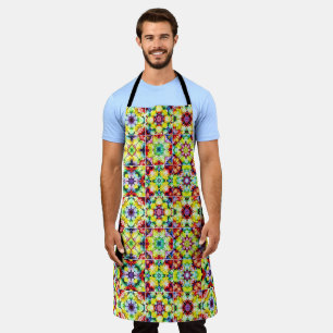 Mediterranean Tiles, Alcohol Ink Tiles, Majolica Apron