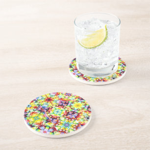 Mediterranean Tiles, Alcohol Ink Tiles, Majolica Coaster