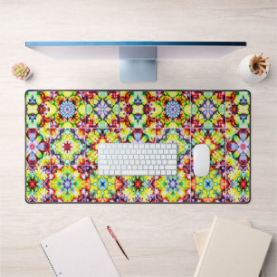 Mediterranean Tiles, Alcohol Ink Tiles, Majolica Desk Mat