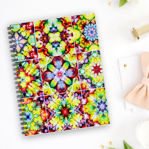 Mediterranean Tiles, Alcohol Ink Tiles, Majolica Notebook