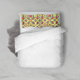 Mediterranean Tiles, Alcohol Ink Tiles, Majolica Pillowcase