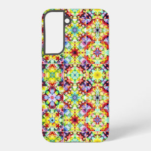 Mediterranean Tiles, Alcohol Ink Tiles, Majolica Samsung Galaxy Case