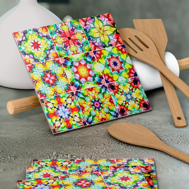 Mediterranean Tiles, Alcohol Ink Tiles, Majolica Tile (Creator Uploaded)