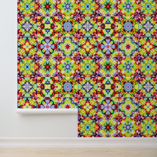 Mediterranean Tiles, Alcohol Ink Tiles, Majolica Wallpaper