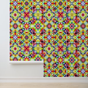 Mediterranean Tiles, Alcohol Ink Tiles, Majolica Wallpaper