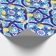Mediterranean tiles,blue tiles,lemon,