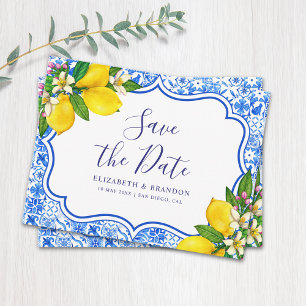 Mediterranean Tiles  Italian Style Wedding  Postcard