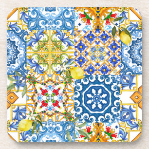 Mediterranean tiles, majolica,Sicilian style      Coaster