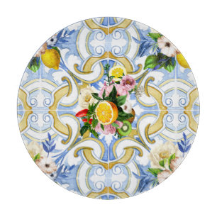 Mediterranean tiles, majolica,Sicilian style Cutting Board