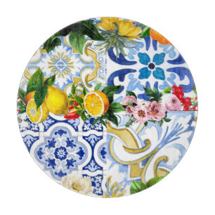 Mediterranean tiles, majolica,Sicilian style Cutting Board