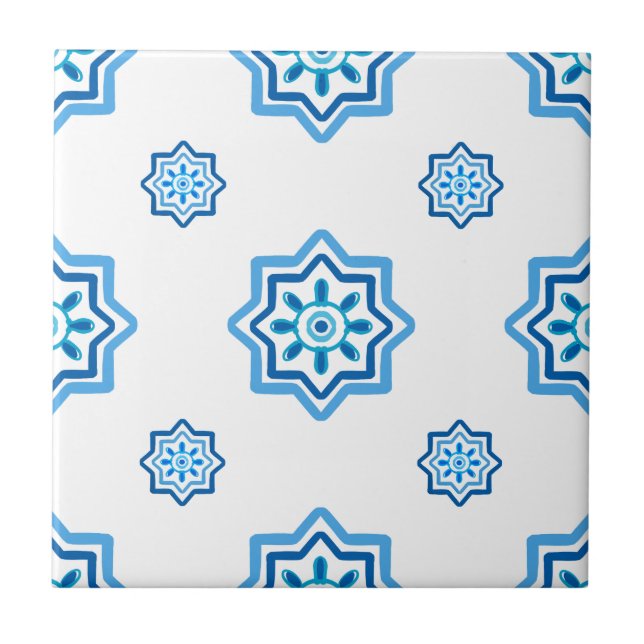 Mediterranean tiles,majolica, Sicilian style    Tile (Front)