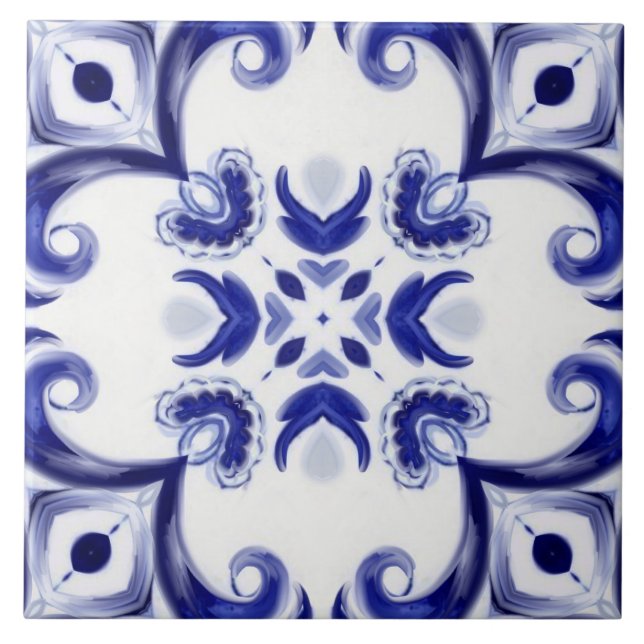 Mediterranean tiles,majolica,Sicilian, Tile (Front)