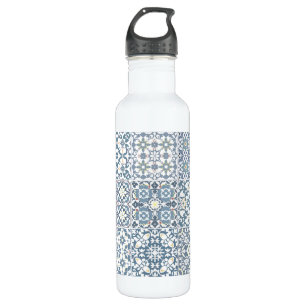 Mediterranean Tiles, Moroccan, Majolica, Azulejo 710 Ml Water Bottle