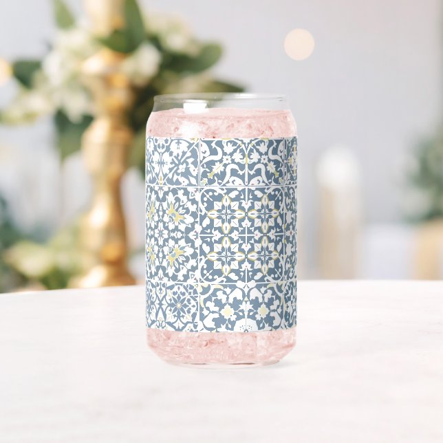 Mediterranean Tiles, Moroccan, Majolica, Azulejo Can Glass (Insitu (Wedding))