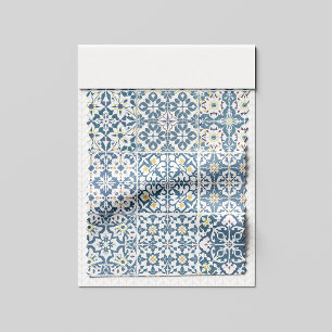 Mediterranean Tiles, Moroccan, Majolica, Azulejo Fabric