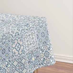 Mediterranean Tiles, Moroccan, Majolica, Azulejo Tablecloth
