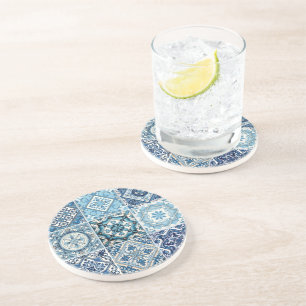 Mediterranean Tiles, Portugese, Azulejo, Majolica Coaster