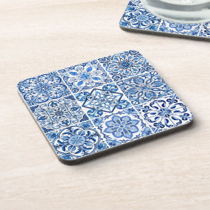 Mediterranean Tiles, Portugese, Azulejo, Majolica Coaster