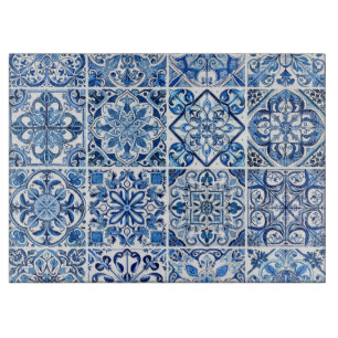Mediterranean Tiles, Portugese, Azulejo, Majolica Cutting Board