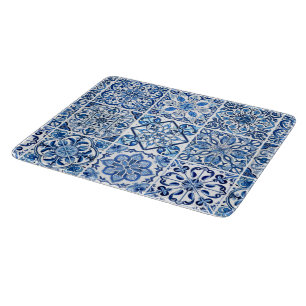 Mediterranean Tiles, Portugese, Azulejo, Majolica Cutting Board