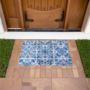 Mediterranean Tiles, Portugese, Azulejo, Majolica Doormat