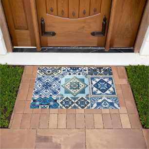 Mediterranean Tiles, Portugese, Azulejo, Majolica Doormat