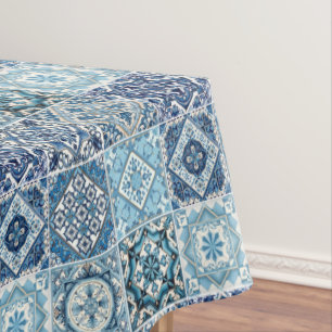 Mediterranean Tiles, Portugese, Azulejo, Majolica Tablecloth