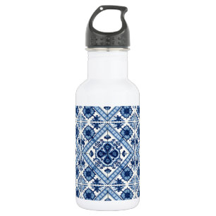 Mediterranean Tiles, Portuguese, Azulejo, Majolica 532 Ml Water Bottle