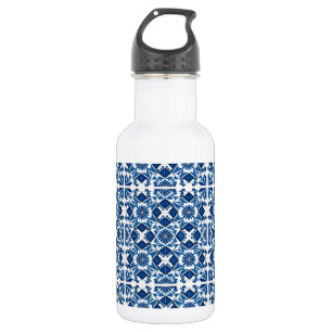 Mediterranean Tiles, Portuguese, Azulejo, Majolica 532 Ml Water Bottle