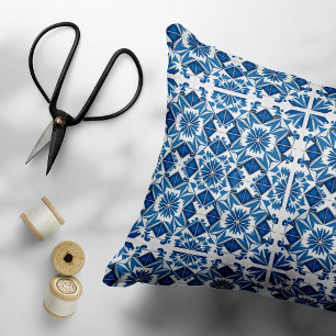 Mediterranean Tiles, Portuguese, Azulejo, Majolica Accent Pillow