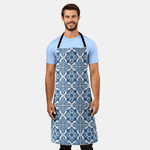 Mediterranean Tiles, Portuguese, Azulejo, Majolica Apron