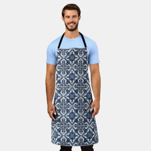 Mediterranean Tiles, Portuguese, Azulejo, Majolica Apron