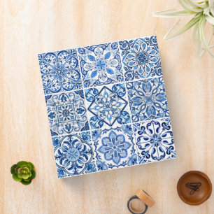 Mediterranean Tiles, Portuguese, Azulejo, Majolica Binder