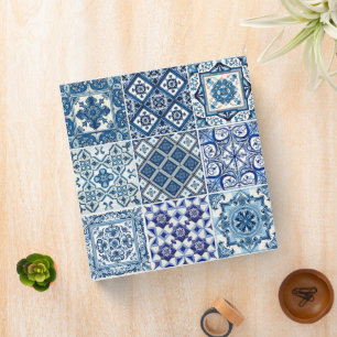 Mediterranean Tiles, Portuguese, Azulejo, Majolica Binder