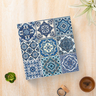 Mediterranean Tiles, Portuguese, Azulejo, Majolica Binder