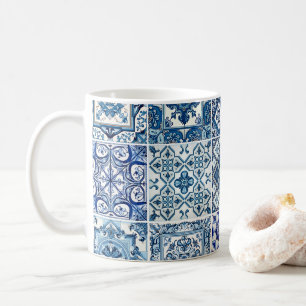 Mediterranean Tiles, Portuguese, Azulejo, Majolica Coffee Mug