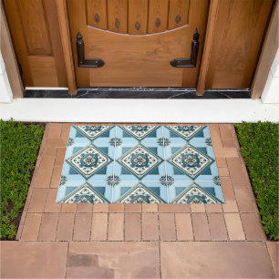 Mediterranean Tiles, Portuguese, Azulejo, Majolica Doormat