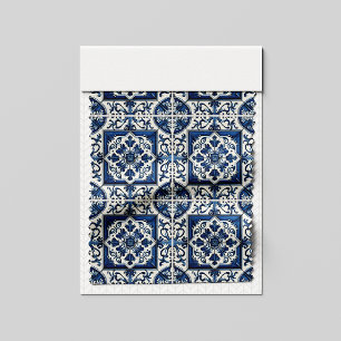 Mediterranean Tiles, Portuguese, Azulejo, Majolica Fabric