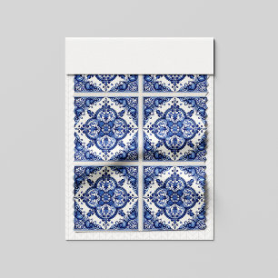 Mediterranean Tiles, Portuguese, Azulejo, Majolica Fabric