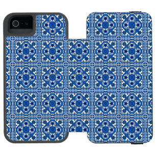 Mediterranean Tiles, Portuguese, Azulejo, Majolica Incipio Watson™ iPhone 5 Wallet Case
