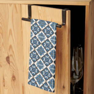 Mediterranean Tiles, Portuguese, Azulejo, Majolica Kitchen Towel