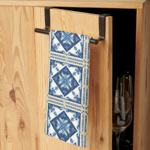 Mediterranean Tiles, Portuguese, Azulejo, Majolica Kitchen Towel