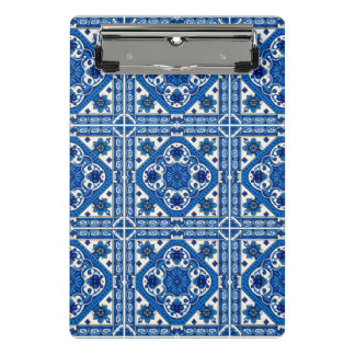 Mediterranean Tiles, Portuguese, Azulejo, Majolica Mini Clipboard