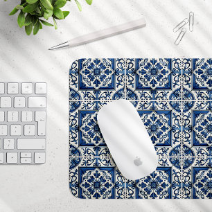 Mediterranean Tiles, Portuguese, Azulejo, Majolica Mouse Pad