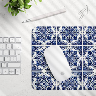 Mediterranean Tiles, Portuguese, Azulejo, Majolica Mouse Pad