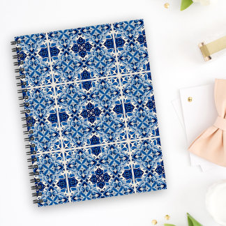 Mediterranean Tiles, Portuguese, Azulejo, Majolica Notebook