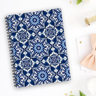 Mediterranean Tiles, Portuguese, Azulejo, Majolica Notebook