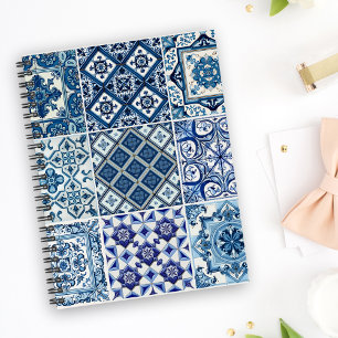 Mediterranean Tiles, Portuguese, Azulejo, Majolica Planner