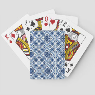 Mediterranean Tiles, Portuguese, Azulejo, Majolica Playing Cards