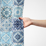 Mediterranean Tiles, Portuguese, Azulejo, Majolica Scarf<br><div class="desc">Elegant,  stylish and sophisticated pattern with Mediterranean tiles in blue and white colour. Modern and trendy gift,  perfect for the Azulejo lover in your life.</div>